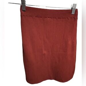 Free people, wine, burgundy, ribbed wrapped mini skirt. NWT. Medium.